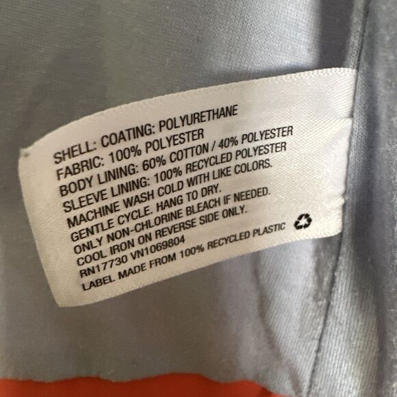 Cat & Jack 3T Caterpillar Rain Coat Jacket Color Block Blue Orange Hood Boys and - Picture 7 of 10